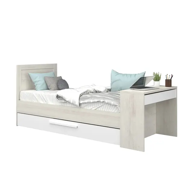 Trasman Kinderbed Shipley- Grijs eiken met wit