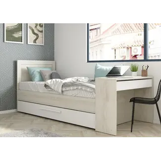 Trasman Kinderbed Shipley- Grijs eiken met wit