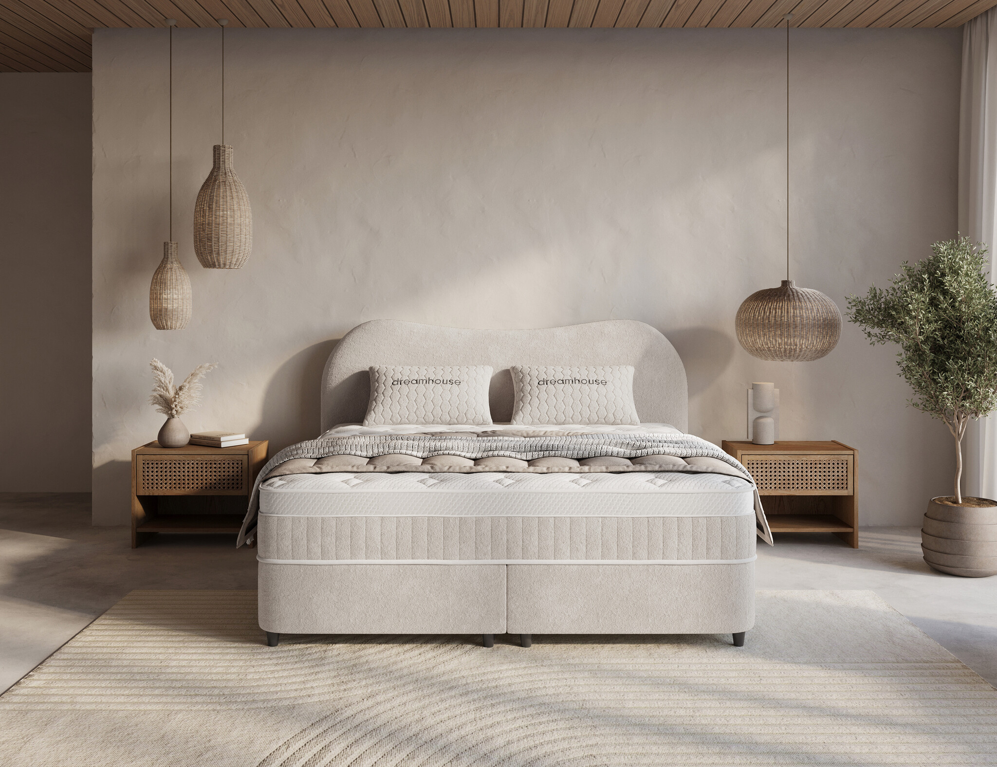 Opbergboxspring Arcus- Off white