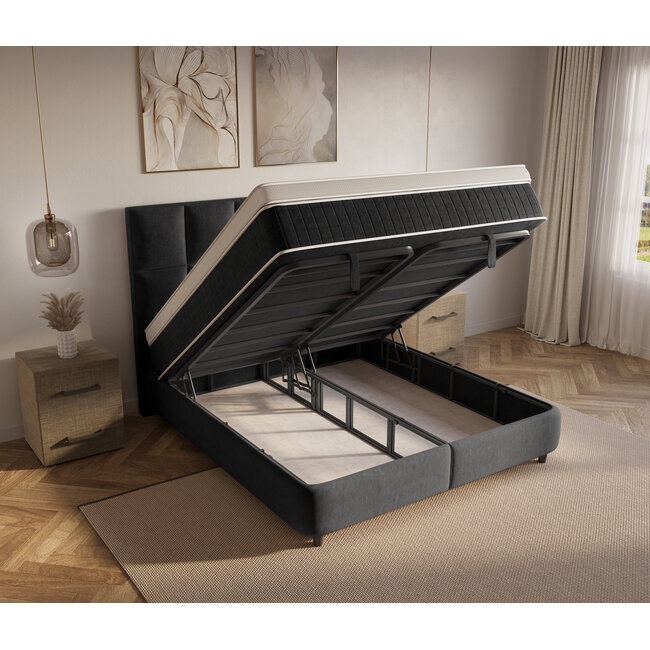 Dreamhouse Opbergboxspring Neroli- Velvet Zwart
