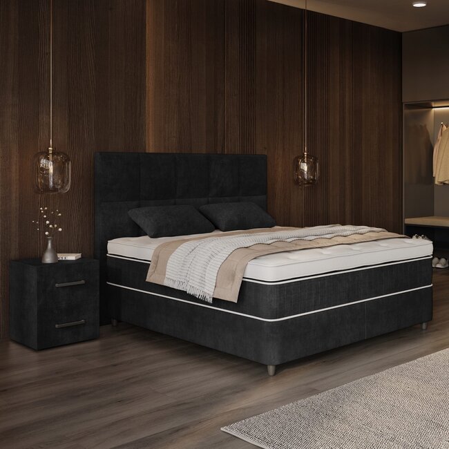 Dreamhouse Opbergboxspring Neroli- Velvet Zwart