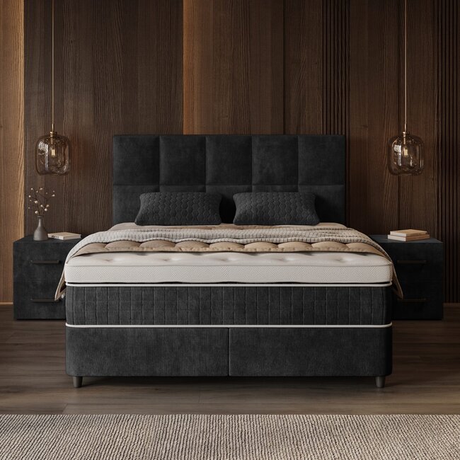 Dreamhouse Opbergboxspring Neroli- Velvet Zwart