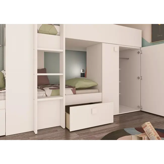 Trasman Stapelbed Maxim Wit- 90x200 cm