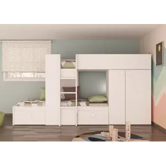 Trasman Stapelbed Maxim Wit- 90x200 cm