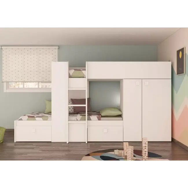 Trasman Stapelbed Maxim Wit- 90x200 cm