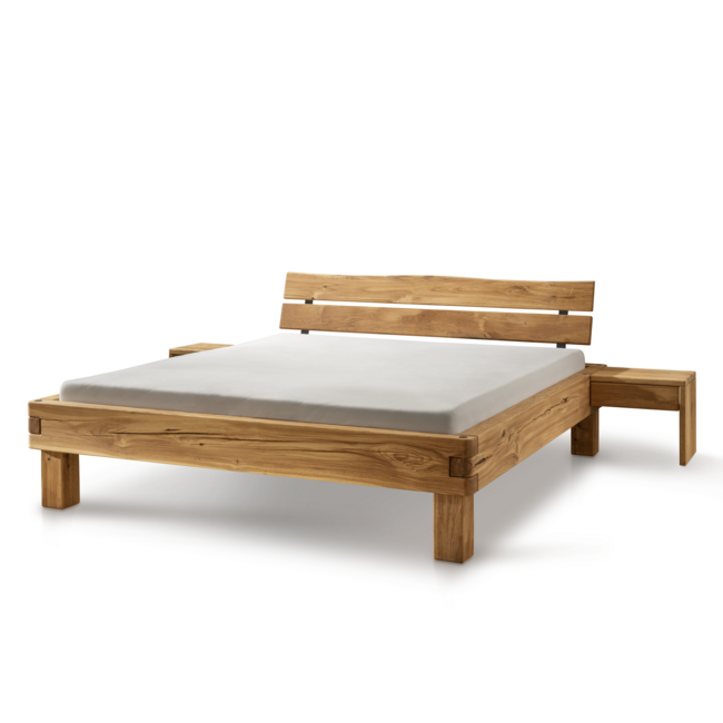 TPT Möbel Robuust Balkenbed Montana- massief geolied wild eiken