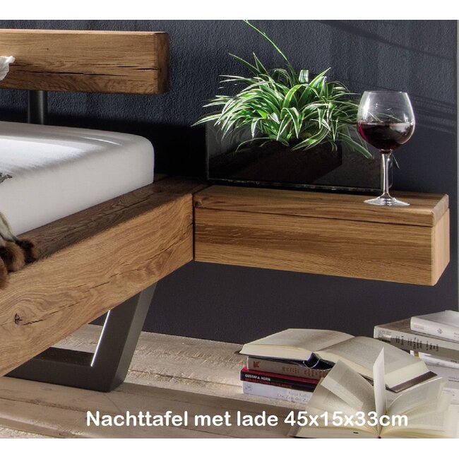 TPT Möbel Industrieel Balkenbed Hudson- massief geolied wild eiken