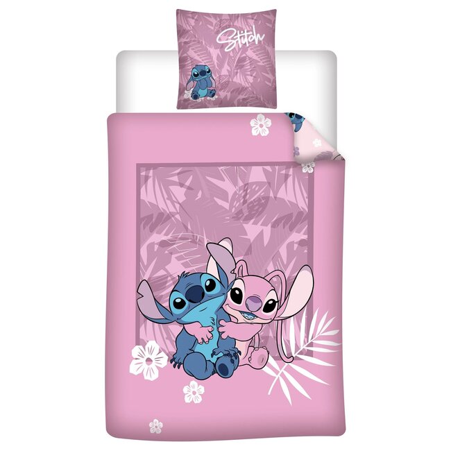 MerchandiseFever Disney Lilo & Stitch Dekbedovertrek Friends - 140 x 200 cm / 65 x 65 cm - Flanel