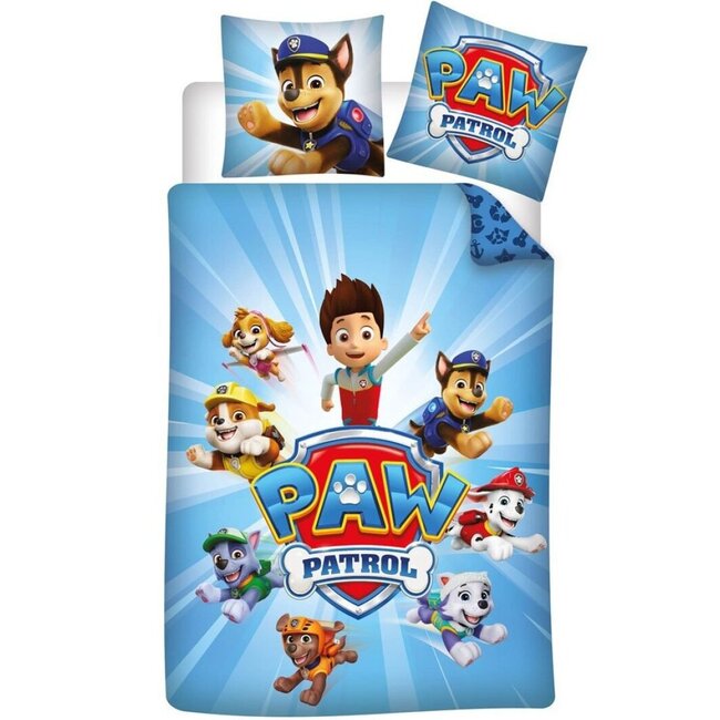 MerchandiseFever Paw Patrol Dekbedovertrek Team - 140 x 200 cm / 65 x 65 cm - Katoen