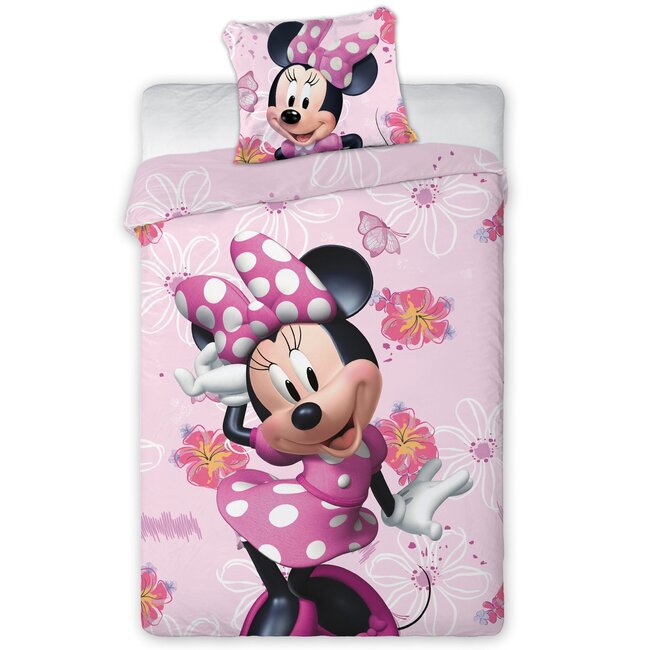 MerchandiseFever Disney Minnie Mouse Dekbedovertrek Pretty - 140 x 200 cm / 70 x 90 cm - Katoen