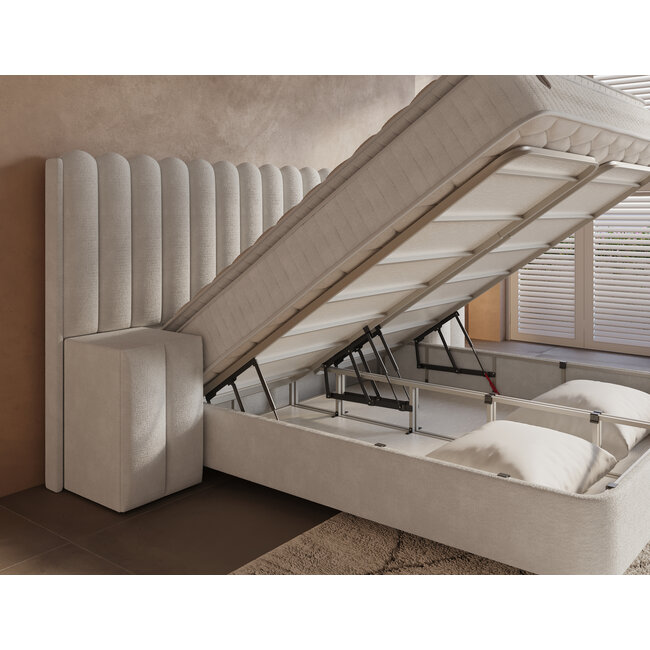 Dreamhouse Opbergboxspring Imperial XL incl. 2 nachtkasten- Beige