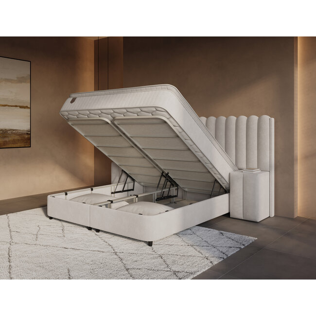 Dreamhouse Opbergboxspring Imperial XL incl. 2 nachtkasten- Beige
