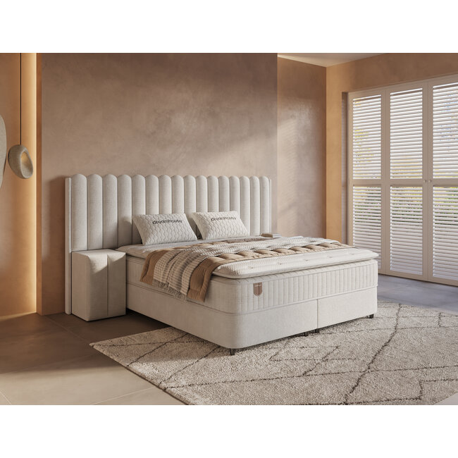 Dreamhouse Opbergboxspring Imperial XL incl. 2 nachtkasten- Beige