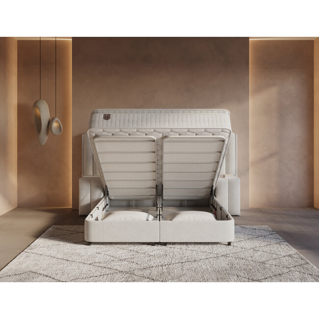 Dreamhouse Opbergboxspring Imperial XL incl. 2 nachtkasten- Beige