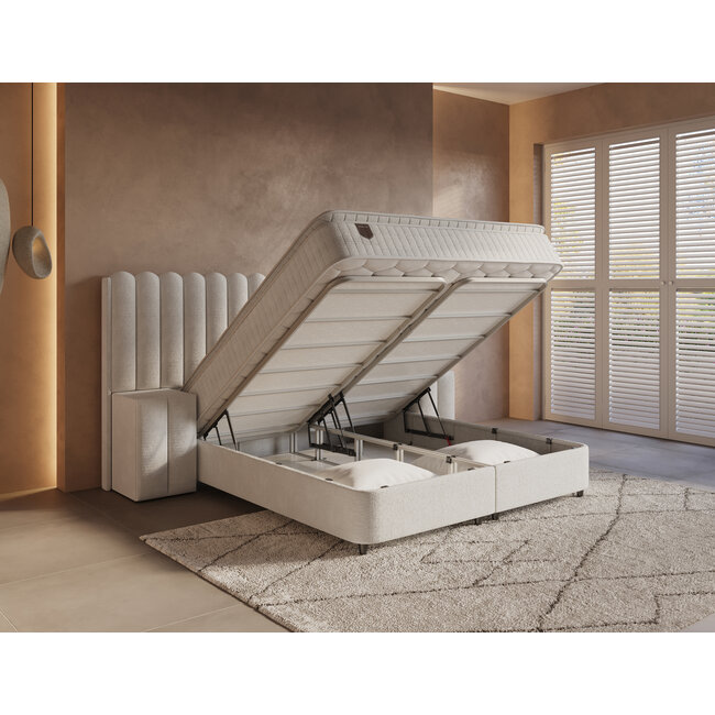 Dreamhouse Opbergboxspring Imperial XL incl. 2 nachtkasten- Beige