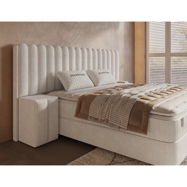 Dreamhouse Opbergboxspring Imperial XL incl. 2 nachtkasten- Beige