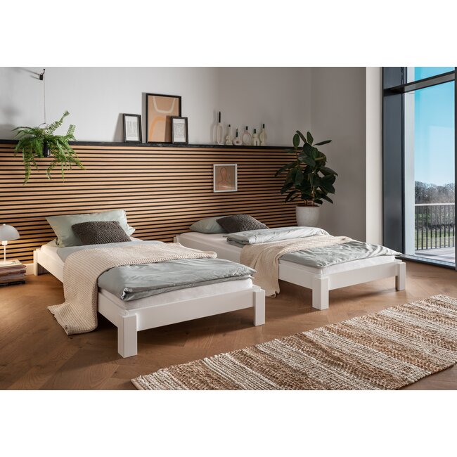 INFANSKIDS Stapelbed Denver II 90x200 cm- Massief houten Wit