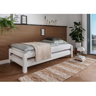 INFANSKIDS Stapelbed Denver II 90x200 cm- Massief houten Wit