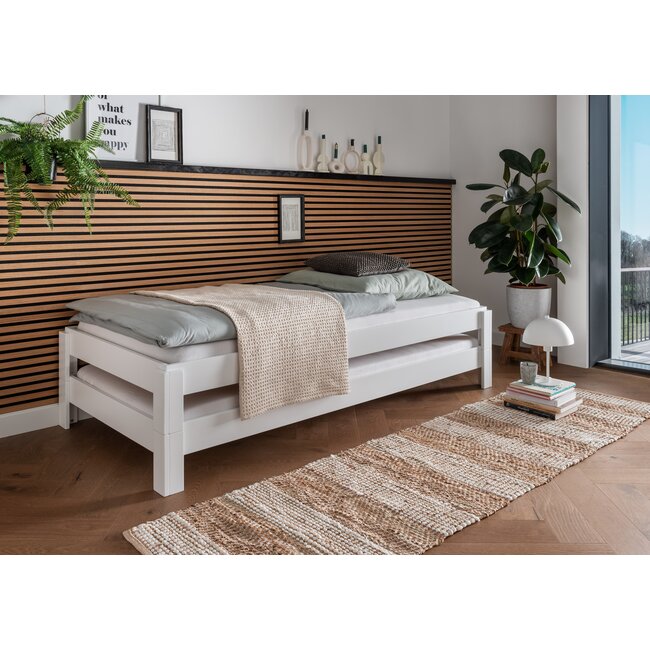 INFANSKIDS Stapelbed Denver II 90x200 cm- Massief houten Wit