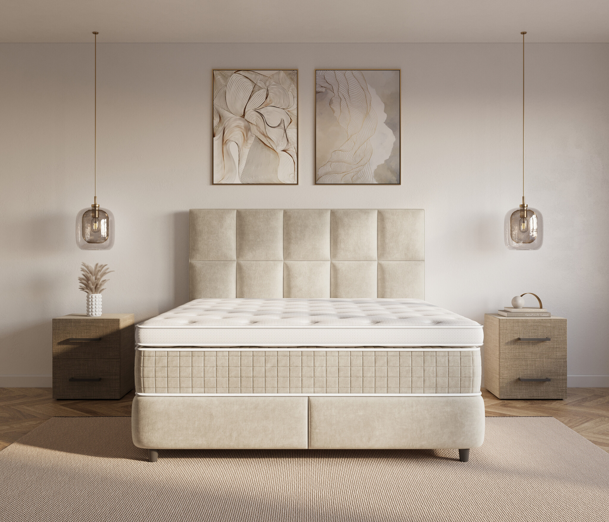 Dreamhouse Opbergboxspring Neroli- Velvet Beige