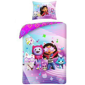 MerchandiseFever Gabby's poppenhuis Dekbedovertrek, Stars - Katoen