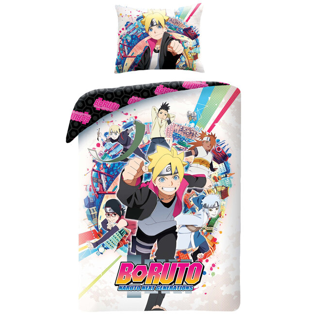 MerchandiseFever Boruto Dekbedovertrek, Next Generation - Eenpersoons - 140 x 200 + 70 x 90 cm  - Katoen