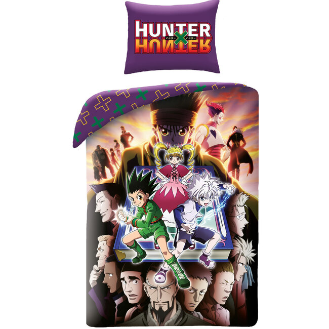 MerchandiseFever Hunter x Hunter Dekbedovertrek, Gon Freecss- Eenpersoons - 140 x 200 + 70 x 90 cm  - Katoen