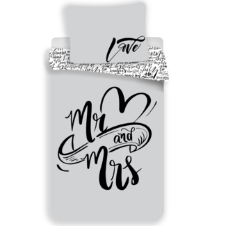 MerchandiseFever - Dekbedovertrek - Eenpersoons - 140 x 200 cm - Grijs