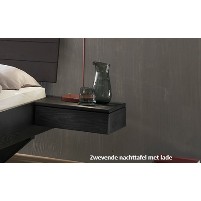 TPT Möbel Industrieel Ravenna Black bed- Massief zwart eiken