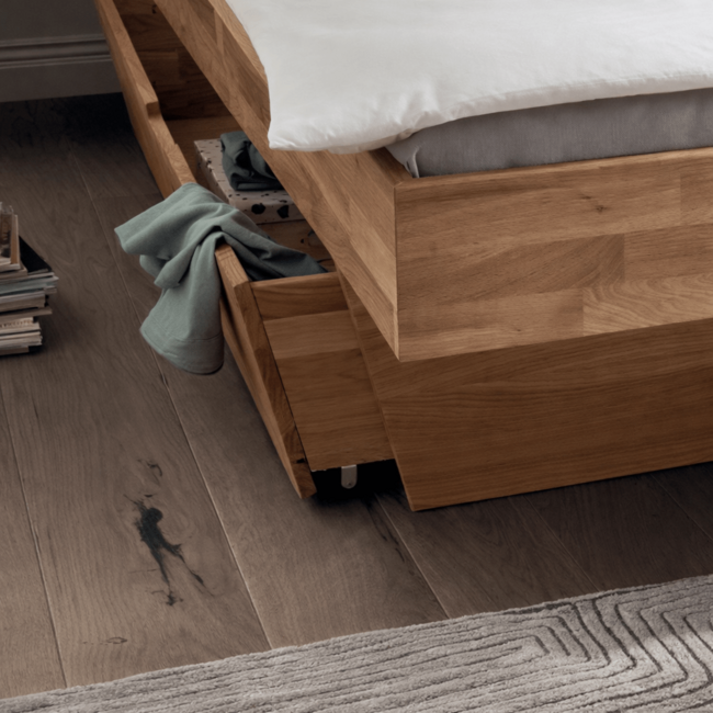 TPT Möbel Eiken houten ladenbed Astoria-massief