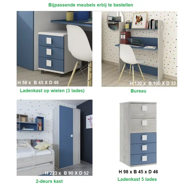 Trasman Hoogslaper Studio Smokey blue