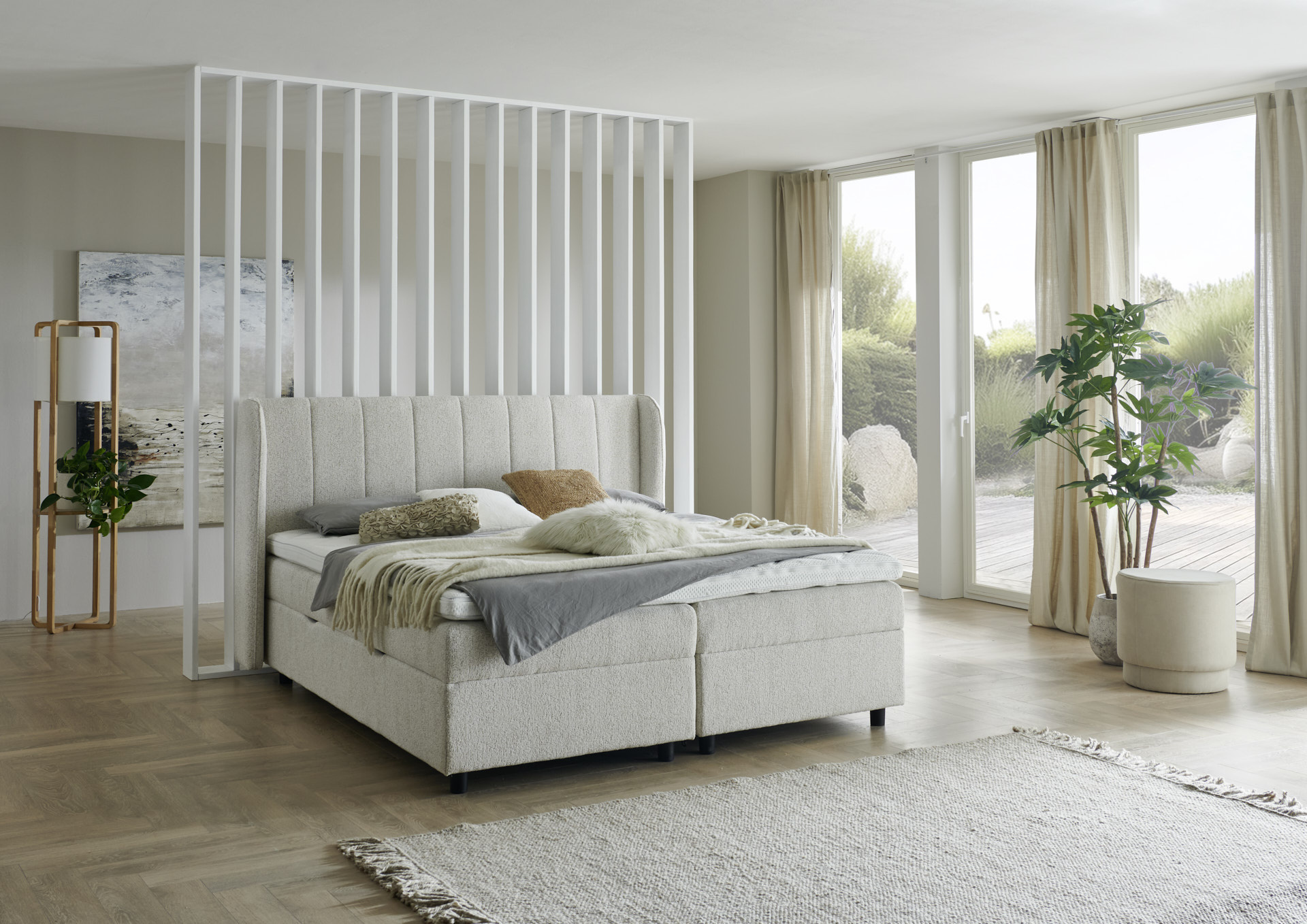 Opbergboxspring V200- Naturel