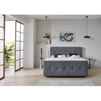 Keywest Opbergboxspring V300- Slate- met voetbord