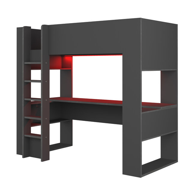 Trasman Hoogslaper The Cube Gamingbed - Antraciet