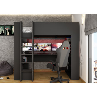 Trasman Hoogslaper The Cube  Gamingbed - Antraciet