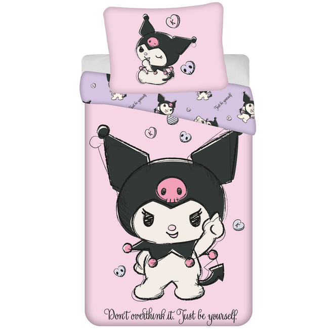 MerchandiseFever Hello Kitty Dekbedovertrek Kuromi Be You - 140 x 200 cm / 70 x 90 cm - Katoen