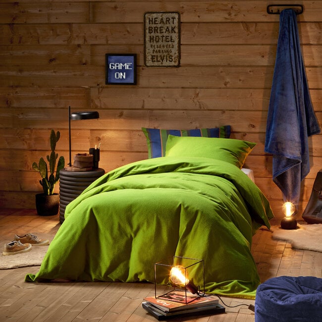 MerchandiseFever De Witte Lietaer Dekbedovertrek, Laura Cactus - 140 x 220 cm + 60 x 70 cm - 100% Katoen Flanel