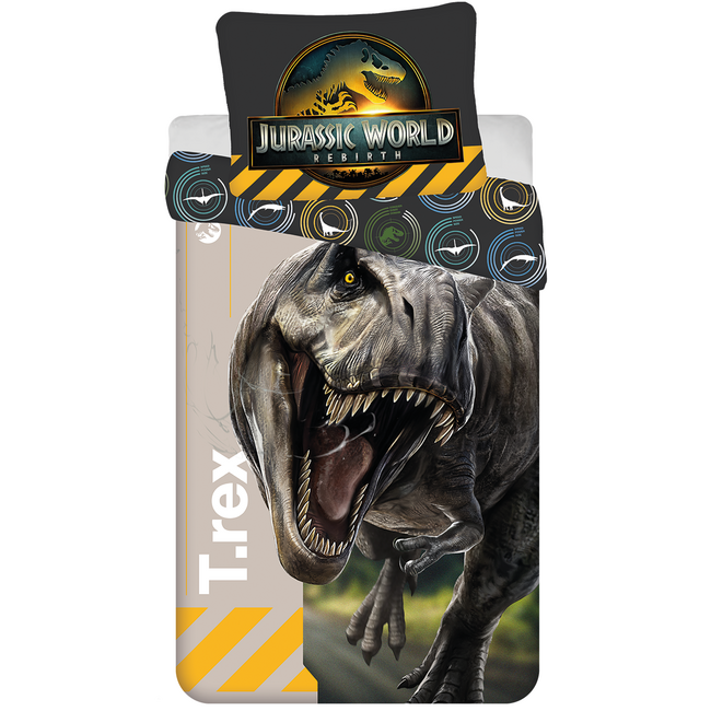 MerchandiseFever Jurassic World Dekbedovertrek T-Rex - 140 x 200 cm / 70 x 90 cm - Katoen