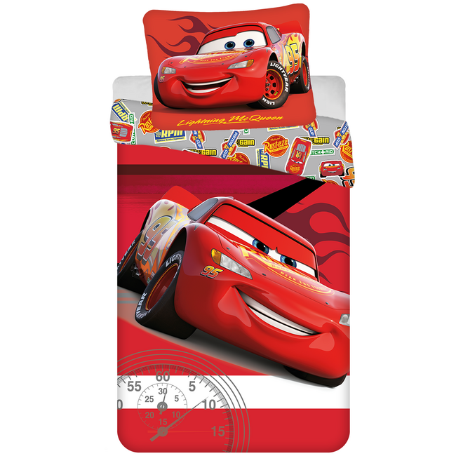 MerchandiseFever Disney Cars Dekbedovertrek, Legend - Eenpersoons - 140 x 200 + 70 x 90 cm  - Katoen