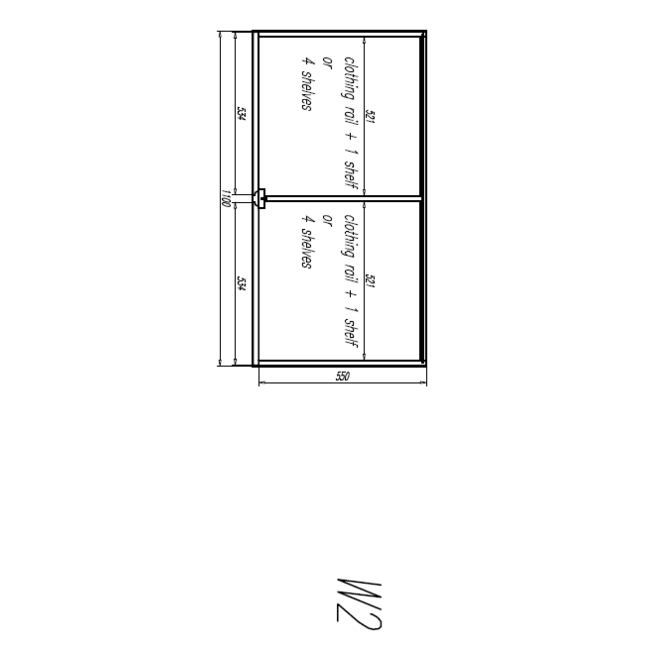 Vipack 2- Deurs kledingkast Lara Wit
