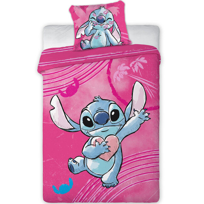 MerchandiseFever Disney Lilo & Stitch Dekbedovertrek Cute - 140 x 200 cm / 70 x 90 cm - Katoen