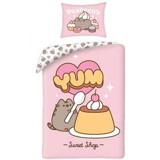 MerchandiseFever Pusheen Dekbedovertrek, Yum - Katoen