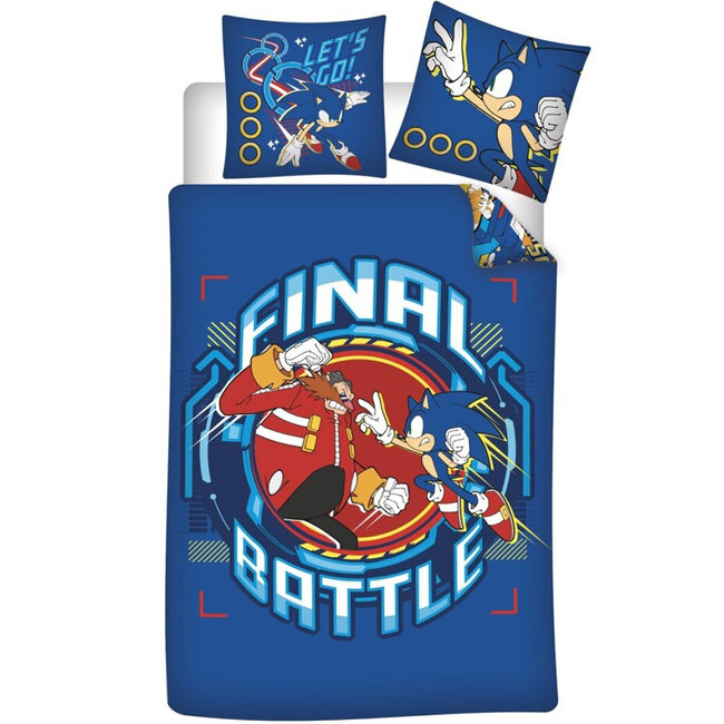 MerchandiseFever Sonic dekbedovertrek Final Battle - Eenpersoons - 140 x 200 cm / 65 x 65 cm - Katoen