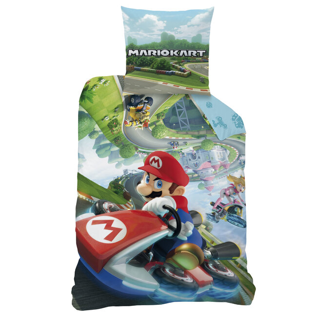 MerchandiseFever Super Mario Dekbedovertrek, Upsidedown - Eenpersoons - 140 x 200 cm - Katoen