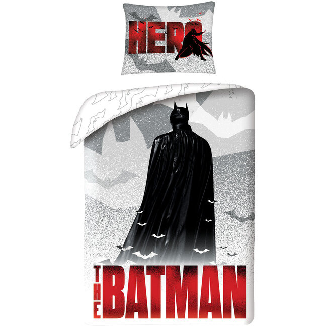 MerchandiseFever Batman Dekbedovertrek, Hero - 140x200 cm / 70 x 90 cm - Katoen