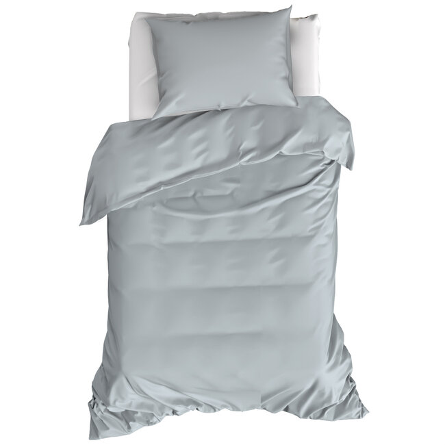 MerchandiseFever Moodit Dekbedovertrek, Basil Stone Blue - 140 x 220 + 60 x 70 cm - Katoen