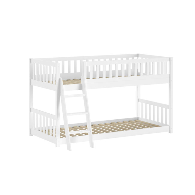 Vipack Stapelbed montessori Ronald Wit 90x200 - 122 cm hoog