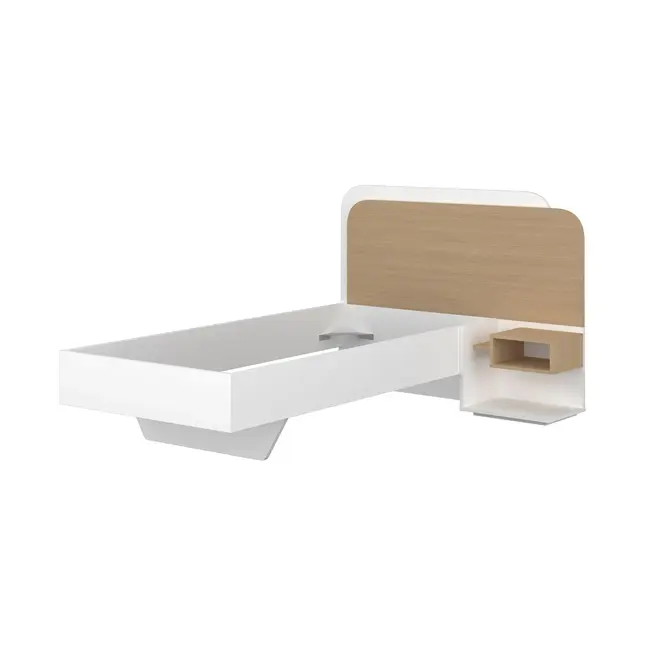 Trasman Kinderbed 1-persoons Doze - Wit/ Lichteiken Bed