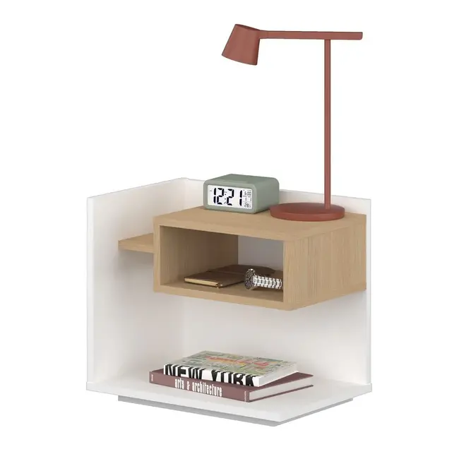Trasman Kinderbed 1-persoons Doze - Wit/ Lichteiken Bed