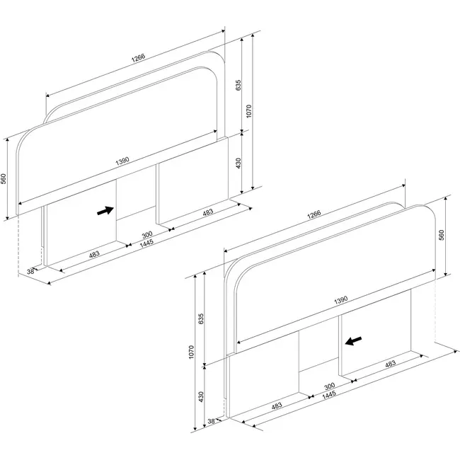 Trasman Kinderbed Doze twijfelaar 120x200 cm- Eikenkleur